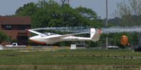 C-GJND @ LFI - Coming down over hthe arresting gear, with his drogue chute out