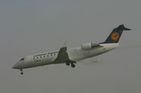 D-ACJJ @ EBBR - arrival of flight LH4640 to rwy 25L - misty morning - by Daniel Vanderauwera