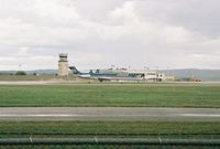 N805ME @ TVC - Atlanta Thrashers taxi for departure on RWY 28 @ Cherry Capital Airport (TVC) - by Mel II