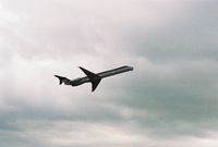 N805ME @ TVC - Atlanta Thrashers departing RWY 28 @ Cherry Capital Airport (TVC) - by Mel II