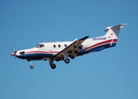 N608SM @ KASH - Pilatus on final for 32 - by Nick Michaud