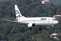 SX-BGW @ LGKR - Aegean 737-500 - by Andy Graf-VAP