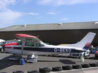 G-BEKO @ EGBT - Cessna Skylane awaiting attention at Turweston