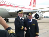 N707JT @ MCO - J. Travolta and Qantas first 707 captain at MCO - by Peter S.