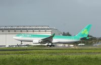 EI-LAX @ EINN - Aer Lingus A330 landing at Shannon - by Pete Hughes