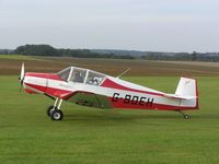 G-BDEH @ EGSP - Jodel taxying out for take-off at Sibson
