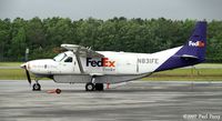 N831FE @ EWN - One of the FedEx birds, on the cargo apron - by Paul Perry