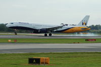G-OZBN @ EGCC - Monarch - Landing - by David Burrell