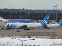 G-BNYS @ EGCC - Parked up at the gate.