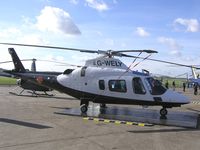 G-WELY @ EGSU - Agusta A109 exhibited at Helitech 2007