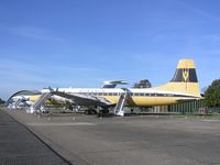 G-AOVT @ EGSU - Britannia of Monarch Airlines preserved at Duxford