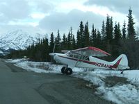 N28AH - Husky parked on the Parks Highway, Alaska - by Martin Prince, Jr