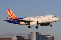N826AW @ SNA - US Airways (America West Airlines) N826AW Arizona (FLT AWE130) from Las Vegas McCarran Int'l (KLAS) on short-final to RWY 19R. - by Dean Heald