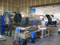 44-85813 @ I74 - Fuselage coming together - starting to look like a B17 - by Bob Simmermon