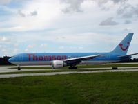 G-OBYE @ SFB - Holding short of 9L ready to deaprt off to England.