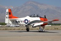 N6255 @ BIH - 1955 North American T-28B N6255 on landing rollout on RWY 30.
