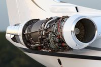 N247AD @ VNY - Engine shot of Gulfstream G-II(SP) taxiing to parking after engine tests.
