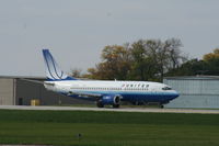 N366UA @ KRFD - Boeing 737-300 - by Mark Pasqualino