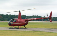 N272SW @ FRG - R-44 At the show heading outr for a ride.