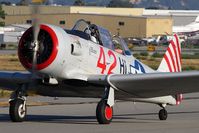 N86WW @ VNY - 1956 North American SNJ-4 Sugarfoot N86WW taxiing to RWY 16R for departure. - by Dean Heald