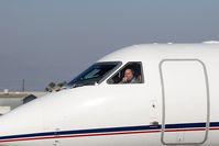 N128AB @ VNY - A friendly pilot of Prime Jet LLC's 2002 Gulfstream G-IV (G400) N128AB.