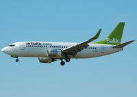 YL-BBK @ LEBL - Air Baltic on final to RWY 25R. - by Jorge Molina
