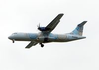 EI-REL @ EGGW - The colouful new Aer Arran scheme against a grey Luton sky - by Terry Fletcher