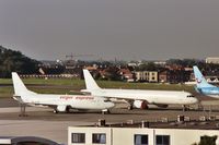 OO-SUB @ EBBR - parked on Sabena Technics apron - by Daniel Vanderauwera