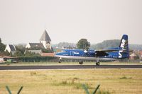 OO-VLX @ EBBR - landing on rwy 25L