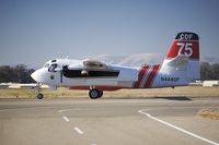 N444DF @ SMX - Taken at Santa Maria Airport during the Zaca Fire - by Cathy L. Gregg