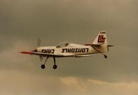 G-ZSOL @ EGBJ - Old photo - landing at Staverton in the 80s - by GCT