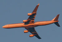 EC-JCY @ KJFK - Elegant Iberia A340-600 coasts in over Sandy Hook on an autumn evening. - by Daniel L. Berek