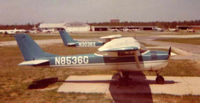 N8536G - A circa 1971-73 photo by Andy Klarmann looking north at 2 Cessna 150s of the Allied Flying School at Deer Park Field now long closed - by Andy Klarmann