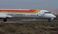 EC-JXZ @ GCRR - close-up of logos on Air Nostrum CLRJ900 - by Terry Fletcher
