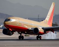 N708SW @ LAS - Southwest Airlines N708SW landing on RWY 25L.