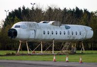 G-BAUR @ EGTE - This fuselage is all that remains of this Fokker 27 at Exeter Fire Dept
