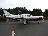N223JG @ EGTP - Socata TBM850 c/n 407 - property of the Airfield owner - by Terry Fletcher