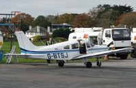 G-BTSJ @ EGHD - Piper Pa-28-161 refuels at the Plymouth pump - by Terry Fletcher