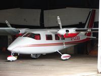 G-OLMA @ EGLA - Partenavia P68B - by Terry Fletcher