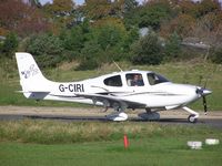 G-CIRI @ EGBT - Cirrus SR20 taxying out at Turweston