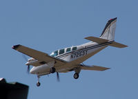 N7253T @ KAPA - Approach to 17L (object to the left is hanger that got in the way) - by Bluedharma