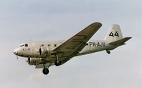 PH-AJU @ EHLE - DC-2 Just before landing at Lelystad Airport - by Jan Bekker