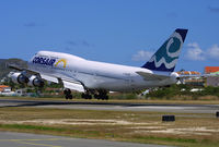 F-GSUN @ TNCM - Colorful French heavy about to touchdown on rwy 09 at St Marteen. - by Philippe Bleus