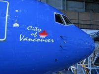 C-GZNC @ CYVR - close up of nose of C-GZNC,taken inside YVR airline hangar - by Manuel Vieira Ribeiro