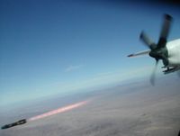 N118TG @ KLGF - N118TG fires Hellfire II missile on Killer Herc demonstration project