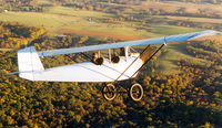 N4716 @ IA27 - Ben Taylor flies his grandfather's Ford model A powered Pietenpol near Antique Airfield on a late summer evening - by Mike Gretz