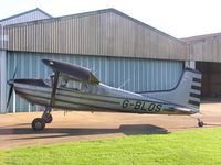 G-BLOS @ EGBK - Cessna 185 parked at Sywell