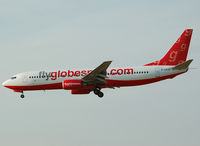 G-CEJO @ LEBL - Boeing 738 heavy on short final RWY 25R. - by Jorge Molina