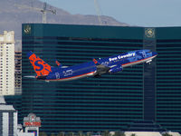 N808SY @ KLAS - Sun County / 2005 Boeing 737-8BK - by Brad Campbell