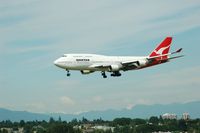 VH-OED @ CYVR - Qantas arriving from SYD,via SFO.Summer 2007 - by metricbolt